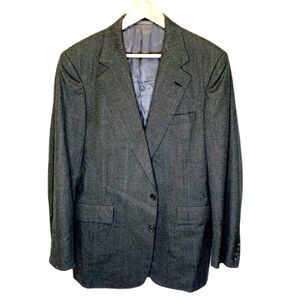 Hertling for Van Boven Pure Wool Brown Plaid Suit Sport Jacket Size 42